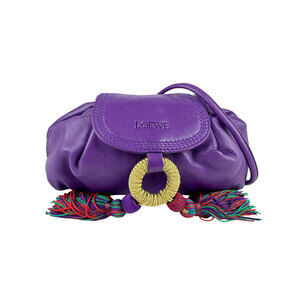 LOEWE crossbody shoulder bag purple multicolor leather